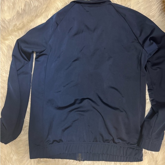 Adidas Navy Jacket with White Stripes - Picture 2 of 2